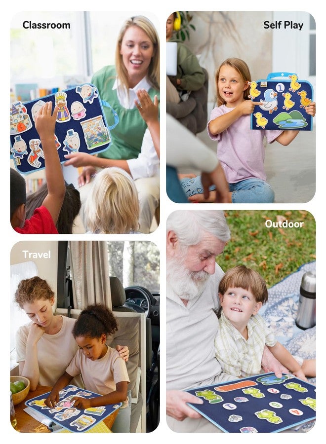 CHEFAN 12 Pack Felt Storyboard Pieces for Toddler, Flannel Board Stories for Preschool Activities, 5 Little Duck and 11 Other Stories - Image 4